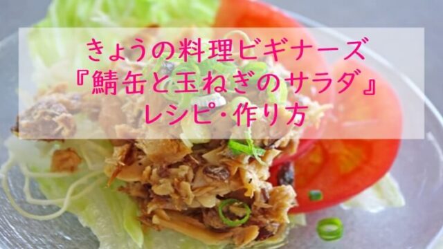 きょうの料理ビギナーズ『鯖缶と玉ねぎのサラダ』レシピ・作り方 NHK Eテレ